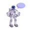 Spaceman in spacesuit flat cartoon vector illustration