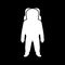 Spaceman white color icon .