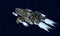 Spaceship aircraft for science fiction 3d rendering of alien spacecraft