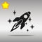 Spaceship black Icon button logo symbol