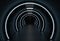 Spaceship dark interior ,tunnel,corridor small lights