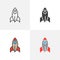 Spaceship rocket icon