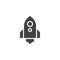 Spaceship rocket vector icon