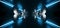 Spaceship Sci Fi Futuristic Glowing Neon Blue Hallway Tunnel Corridor Underground Showroom Cement Concrete Floor Alien 3D
