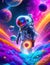 Spaceship Space Suit Full-Colour Rainbow Galaxy: A Breathtaking Visual Journey