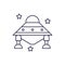 Spaceship universe line style icon