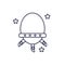 Spaceship universe line style icon