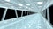 Spaceship white corridor 3D rendering