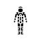 spacesuit space exploration glyph icon vector illustration