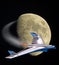 Spacex rocket flight to mars flight to moon galaxy manned trip