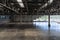 Spacious empty pavilion with windows for exhibitions and fairs. Hangar, a place intended for storage of large-sized