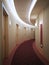 Spacious light hotel corridor in modern style