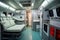 Spacious Modern ambulance inside. Generate Ai