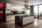 Spacious Modern kitchen interior. Generate Ai
