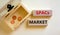 SPACs market symbol. Wooden blocks with words `SPACs, special purpose acquisition companies market` on beautiful white backgroun