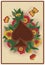 Spade poker card in vintage style