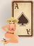 SpadeÂ´s poker card with pin up sexual girl