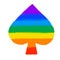 Spade symbol pride rainbow symbol LGBTQ equality rights hand drawn illustration