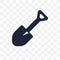 Spade tool transparent icon. Spade tool symbol design from Construction collection.