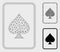 Spades Gambling Card Vector Mesh 2D Model and Triangle Mosaic Icon