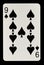 Spades playing card-Nine