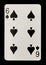 Spades playing card-Six