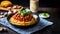 Spaghetti Bolognese served on a wooden table, food photography