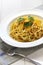 Spaghetti with bottarga, italian cuisine