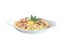 Spaghetti Carbonara with yolk and sage