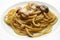 Spaghetti mushrooms and parmesan