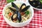 Spaghetti with mussels