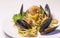Spaghetti pasta seafood Italian culture , Mediterranean cuisine