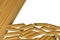 spaghetti and penne, feathers, set of italian pasta on a brown background with copy space