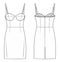 Spaghetti Straps Bustier Dress fashion flats