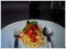 Spaghetti topped with tomato sauce Ready to serve for you