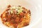 Spaghettini Bolognese (spaghetti with meat sauce)