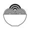 Spaguetti dish isolated icon