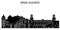 Spain, Alicante architecture vector city skyline, travel cityscape with landmarks, buildings, isolated sights on