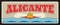 Spain Alicante spanish city retro travel plate