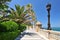 Spain Andalusia Cadiz promenade along Botanic garden