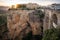 Spain Andalusia Ronda Bridge Bridge at Ronda Doraf on rocks