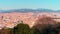 Spain barcelona day light montjuic park panorama view 4k time lapse