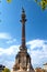 Spain. Barcelona. Monument of Columbus.Cityscape