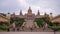 Spain barcelona national royal palace city panorama 4k time lapse