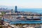 Spain.Barcelona.The top view on seaport