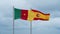 Spain and Cameroon flag