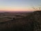 Spain. Camino de Santiago. Autumn in the fields. Sunrise on the hill.