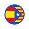 Spain and Catalonia flags symbol