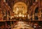 Spain. Catalonia. Interior of the Church of Montserrat. Abbey is