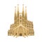 Spain Cathedral Church or Dom as Country Landmark Vector Illustration